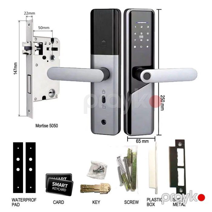 Smart Lock QL-S814 Ağıllı Qapı Kilidi – Barmaq İzi, Şifrəli Giriş və Mobil İdarəetmə — Təhlükəsizlik sistemləri, Bakı (2)