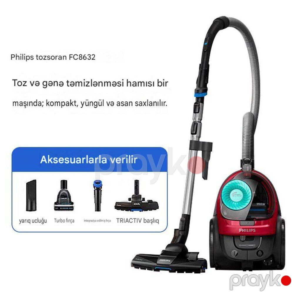 135 Məhsulun adı: Tozsoran Philips FC8632 PowerPro Active 1700W — Tozsoran, Bakı (6)