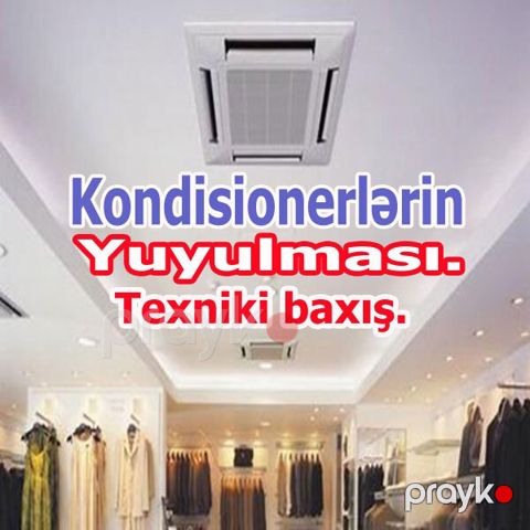 Tavan kondisionerlərinin yuyulması — Bakı