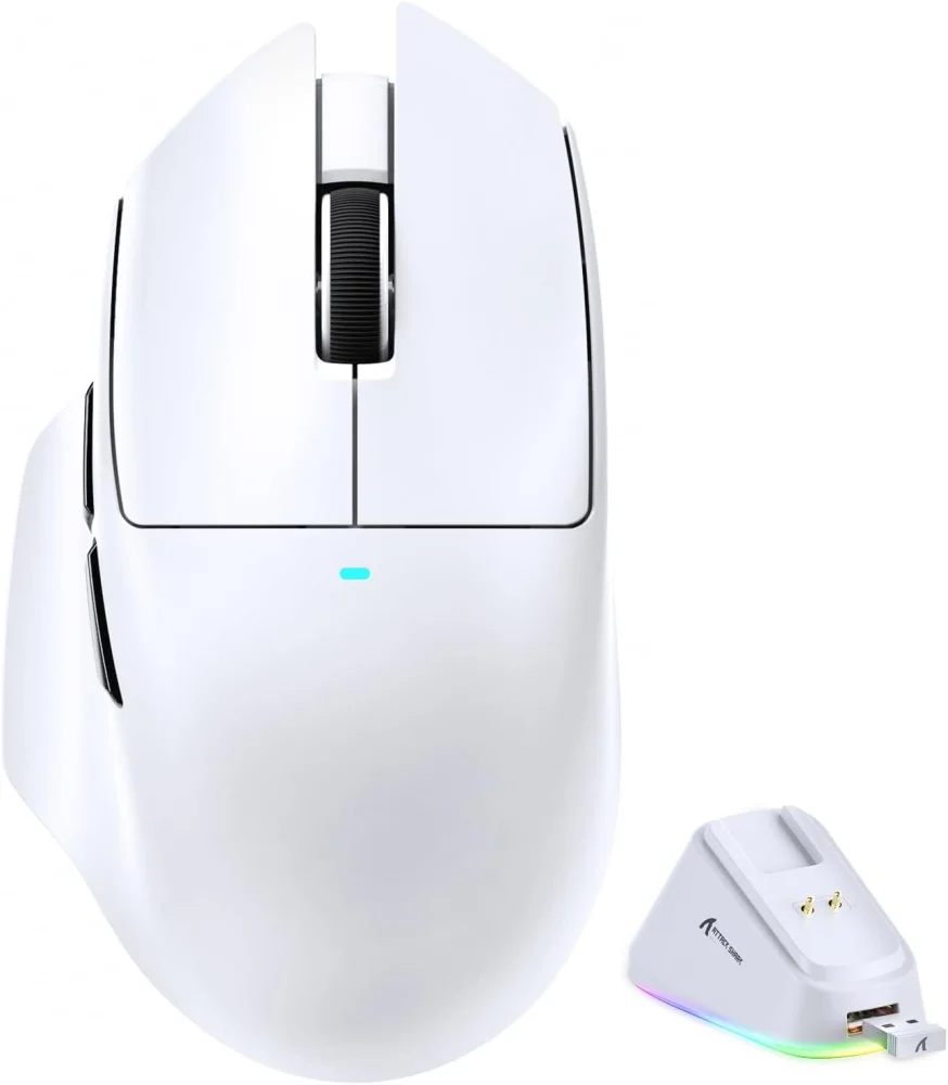 Attack Shark V6 Ultra-Light Tri-Mode Gaming Mouse with Charging Dock — Bakı