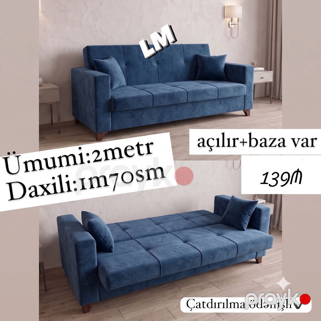 Açılan + Bazalı Divanlar Yeni və Sifarişlə Endirim Fürsəti 200₼ deyil — Divanlər, Bakı (3)