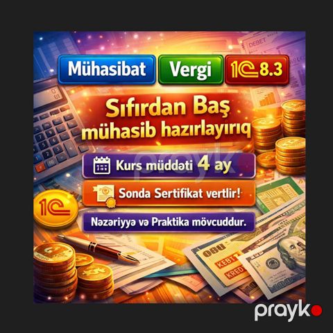 1C mühasibat kursları fərdi dərslər — Bakı