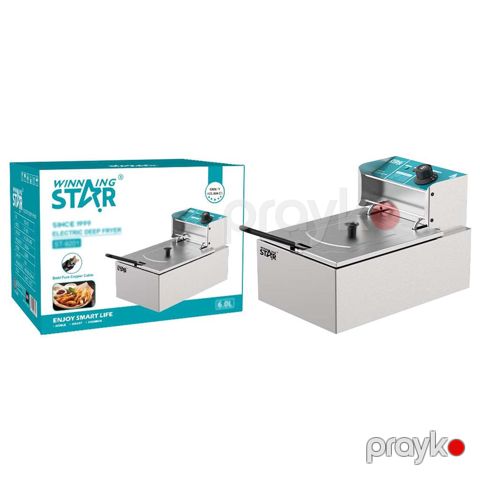 495 Məhsulun adı: Fritöz Winning Star RS-ST-9201 6 l 2500 W gümüşü — Bakı