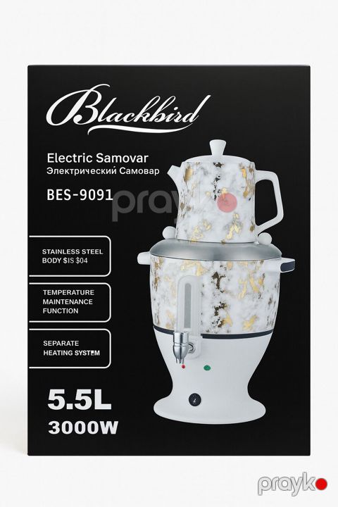 5037 Məhsulun adı: Elektrikli samovar Blackbird BES-9091 Brend — Bakı