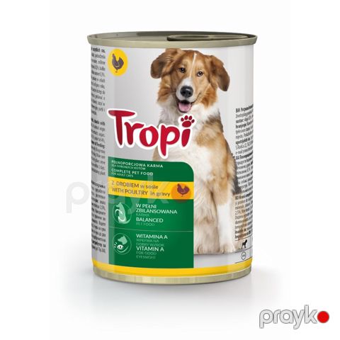 Konserva yetkin itlər üçün quş əti Tropi ilə 1250 g — Bakı