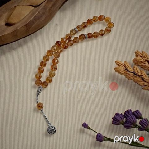 Təsbeh, sitrin daşı, sarı — Bakı