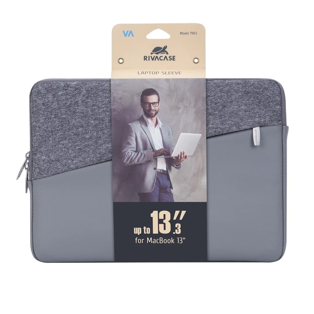 Çanta Rivacase 7903 Grey MacBook Pro and Ultrabook sleeve 13.3"/12 — Mallar, Bakı (6)