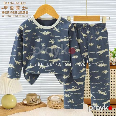 Uşaq üçün iki hissəli pijama dəsti - Model: Uzunqol köynək + uzun — Bakı