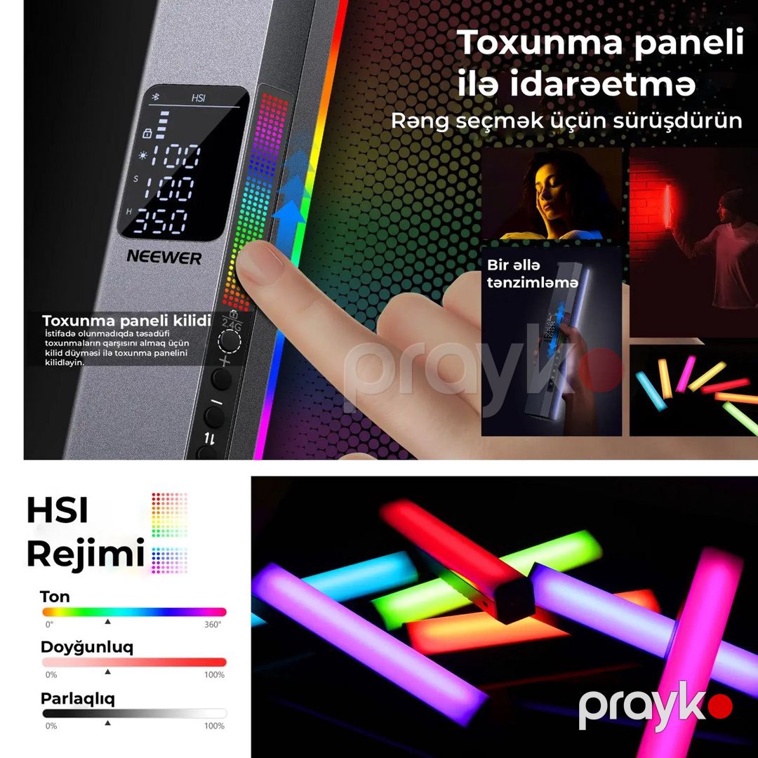 RGB LED boru işıq Neewer RGB1 — Foto və video texnikası, Bakı (7)