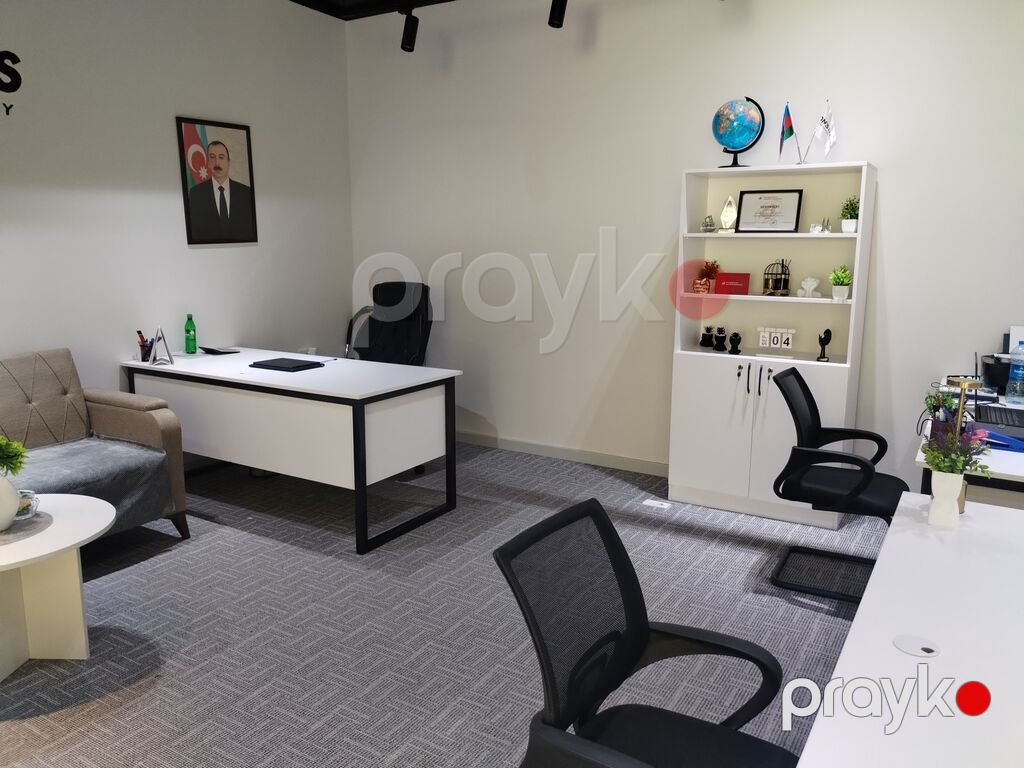 Ofis mebeli dəsti – müasir dizayn, metal karkaslı Tərkibi: - 1 ədəd — Ofis mebeli, Bakı (4)