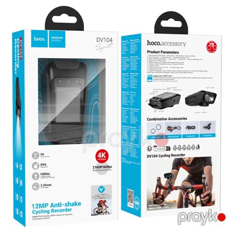 Hoco DV104 Ekşn Kamera 4K 60FPS 12MP 128GB — Bakı
