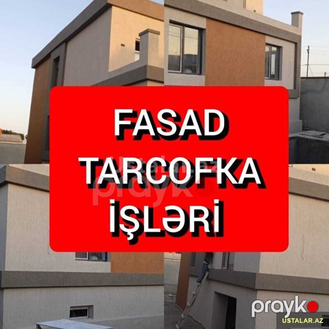Fasad Tarsofka Silikonlu Boya İsleri — Bakı