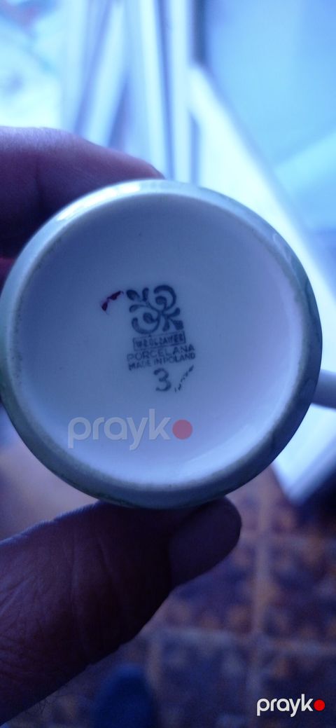 Çay dəsti, rəng - Yaşıl, Farfor, Polşa — Bakı