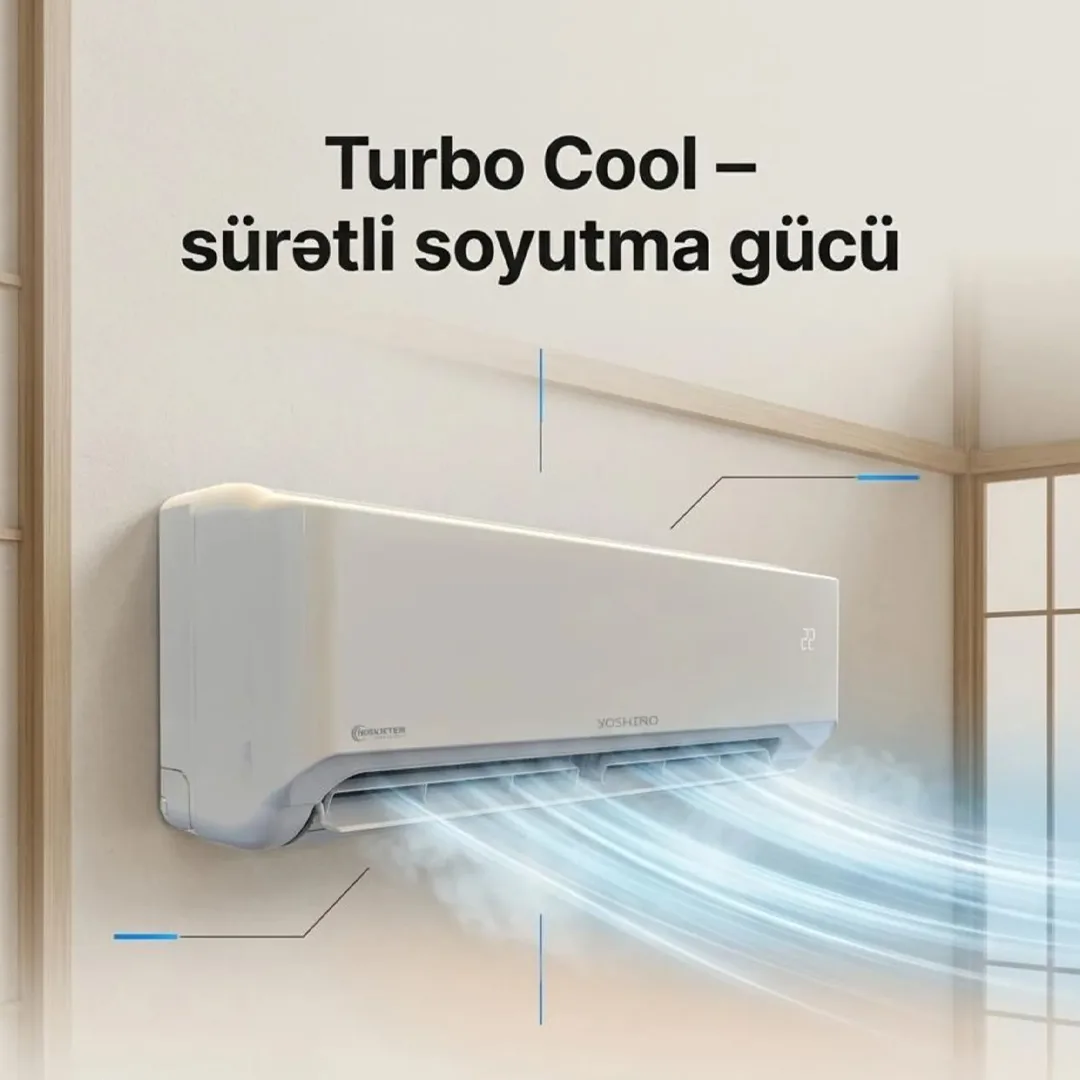 Kondisioner Yoshiro YAC-C12IN800W Inv-kıt — İqlim texnikası, Bakı (6)