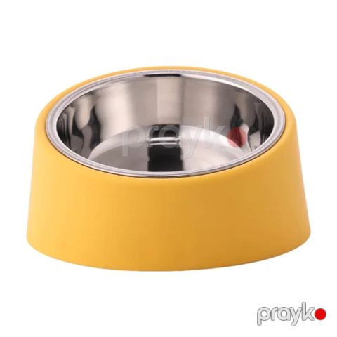 Yem kasası Tilted Pet Bowl, sarı — Bakı