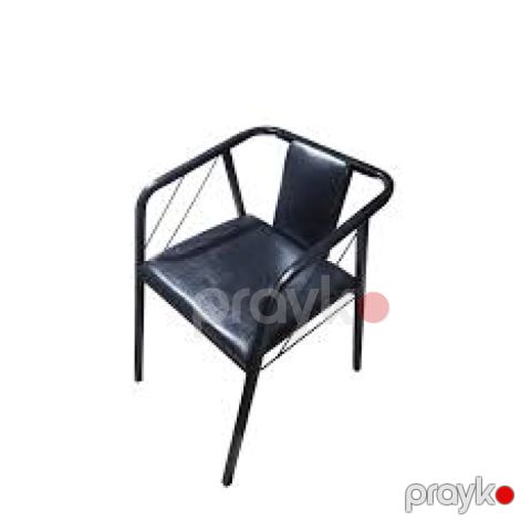 Paslanmaz Polad Dəri Stul EFM-0181 – Qara (90x40x45 sm) — Bakı