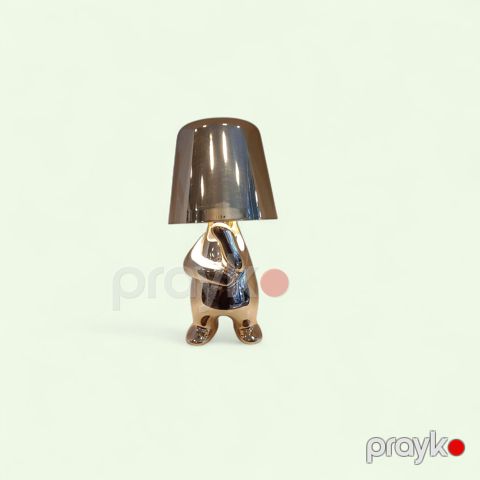 Masaüstü lampa, plastik, qızılı, 17x9 sm — Bakı