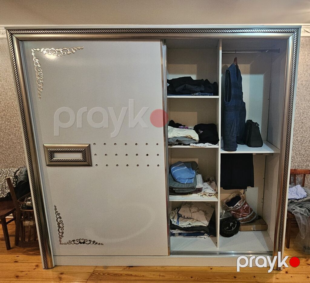 İşlənmiş, 2 qapılı, Siyirməli, Ağ, Taxta, Kupe, Düz dolab — Şkaflar, Sanqaçal (3)