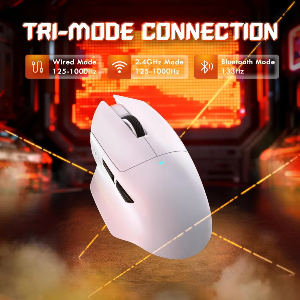 Attack Shark V6 Ultra-Light Tri-Mode Gaming Mouse with Charging Dock — Klaviaturalar və siçanlar, Bakı (6)