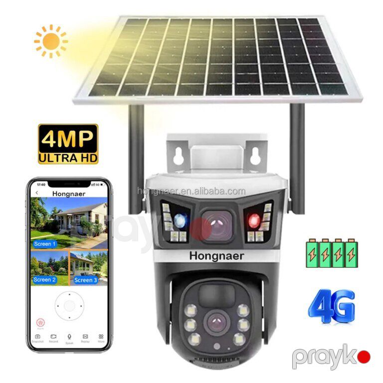Simsiz 4G sim kartlı Solar ptz 2 kameralar 360° 8mp/4K — Ağıllı ev və təhlükəsizlik, Bakı (3)