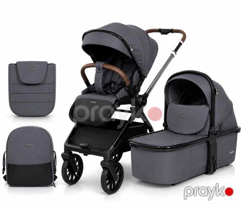 Uşaq arabası Kidilo AYKN_D900 2-si 1-də, boz — Bakı