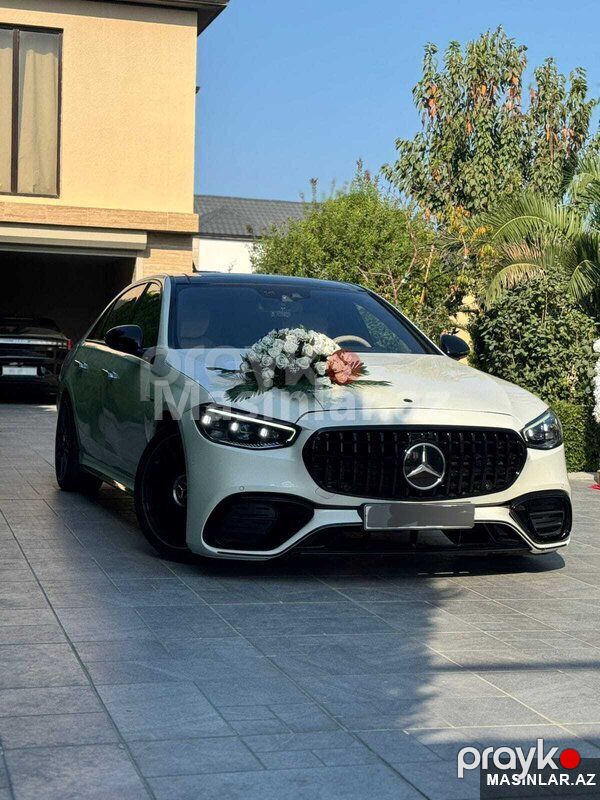 Mercedes mercedes bey gəlin toy maşıni sifarişi, 2021 il — Minik avtomobili icarəsi, Bakı (5)