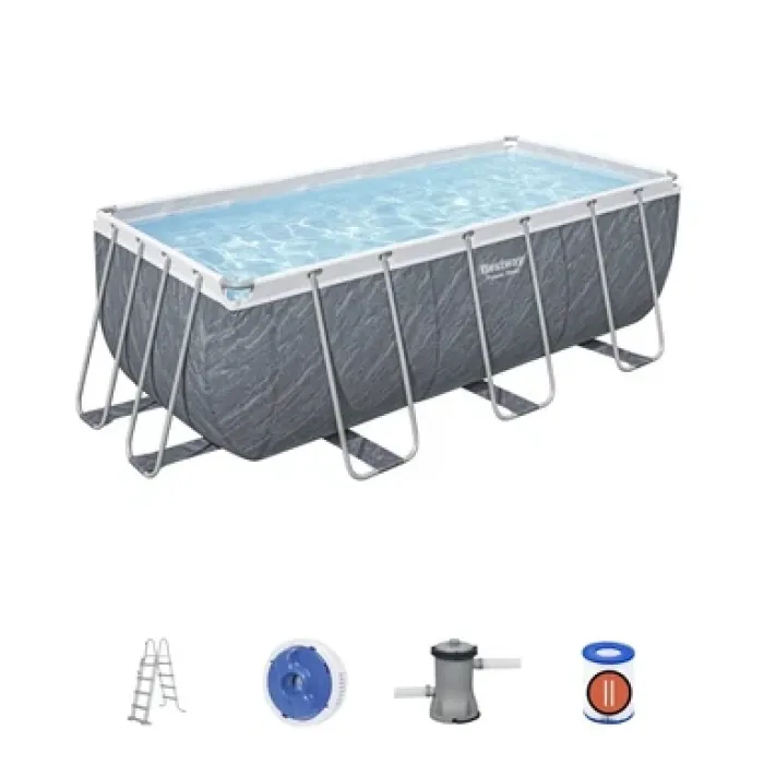 Peşəkar Bestway 56722 Power Steel Hovuz Dəsti (412x201x122 sm) Rəqəmsal Konstruksiya Stabilliyi — Bakı