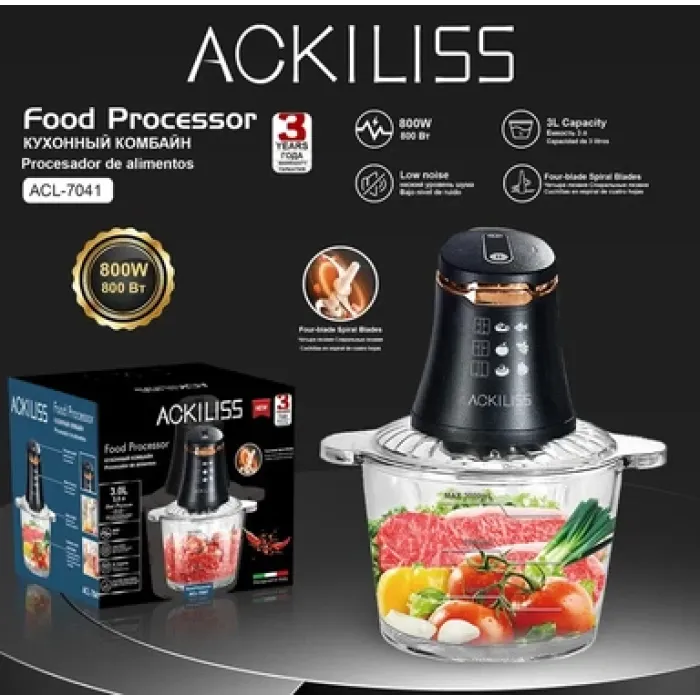 Universal Doğrayıcı Ackiliss ACL-7041 3L TX Paslanmaz Polad Kasalı Mətbəx Rondosu — Bakı
