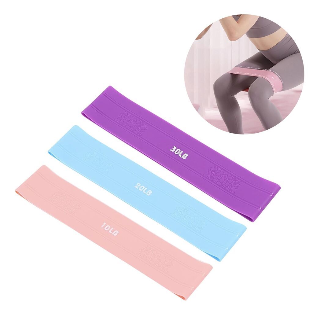 5908 Məhsulun adı: Elastik lent dəsti, silikon, 3 əd, 10/20/30 lb — Fitness və yoqa, Bakı (2)
