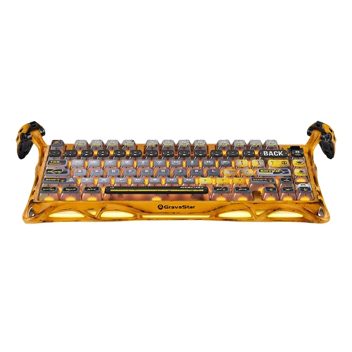 GravaStar Mercury K1 Pro Battle Worn Yellow Wireless Mechanical Gaming Keyboard — Bakı