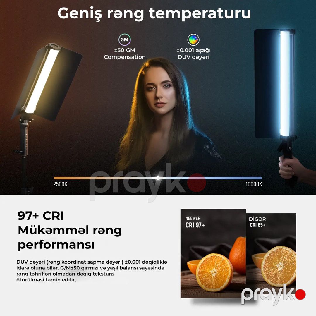 Neewer RGB2 RGB LED boru işıq (barndoor ilə) — Foto və video texnikası, Bakı (8)