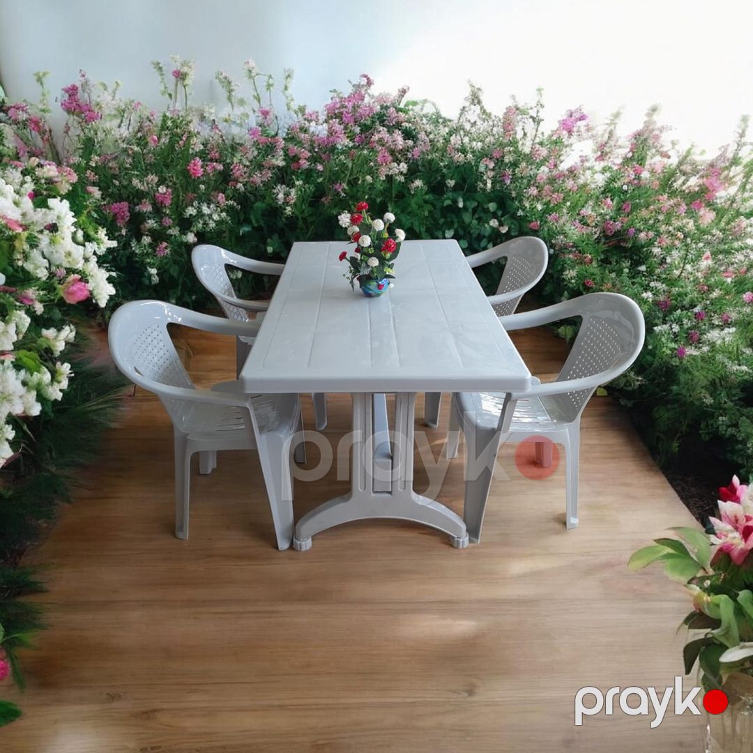 Bağ üçün mebel dəsti 55536045, plastik, boz, 4 nəfərlik — Mallar, Bakı (2)