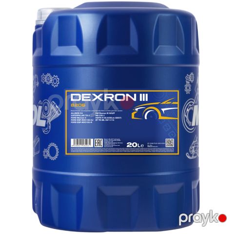 Sürətlər qutusu üçün yağ Mannol Dexron III Automatic Plus GM Dexron Iıı-g 8206 20 lt — Bakı