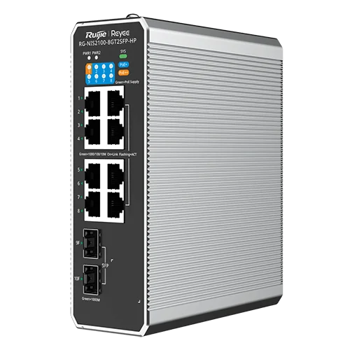 Reyee RG-NIS2100-8GT2SFP-HP Industrial Cloud Managed Switch — Bakı