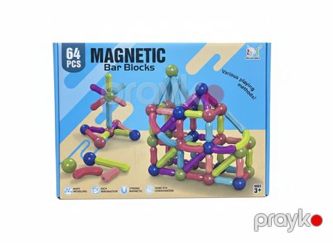 Maqnit konstruktor 1422, 64 element — Bakı