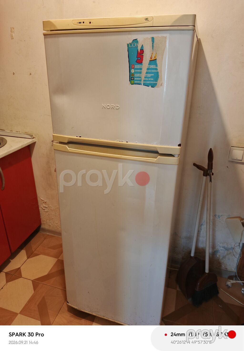 Nord iki kameralı soyuducu - Üst kamera: dondurucu bölmə, mexaniki — Soyuducular, Bakı (2)