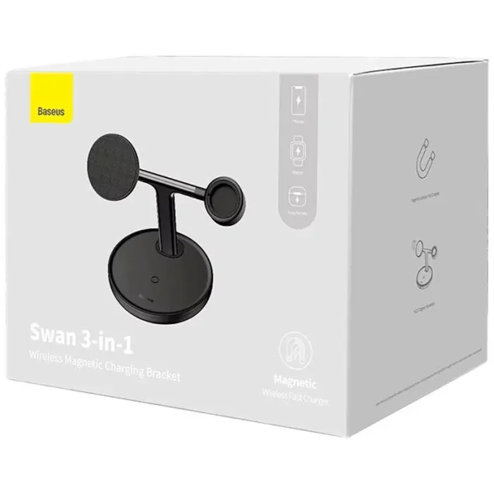 Baseus Swan WXTE000101 3-in-1 Simsiz Şarj Stendi — Bakı