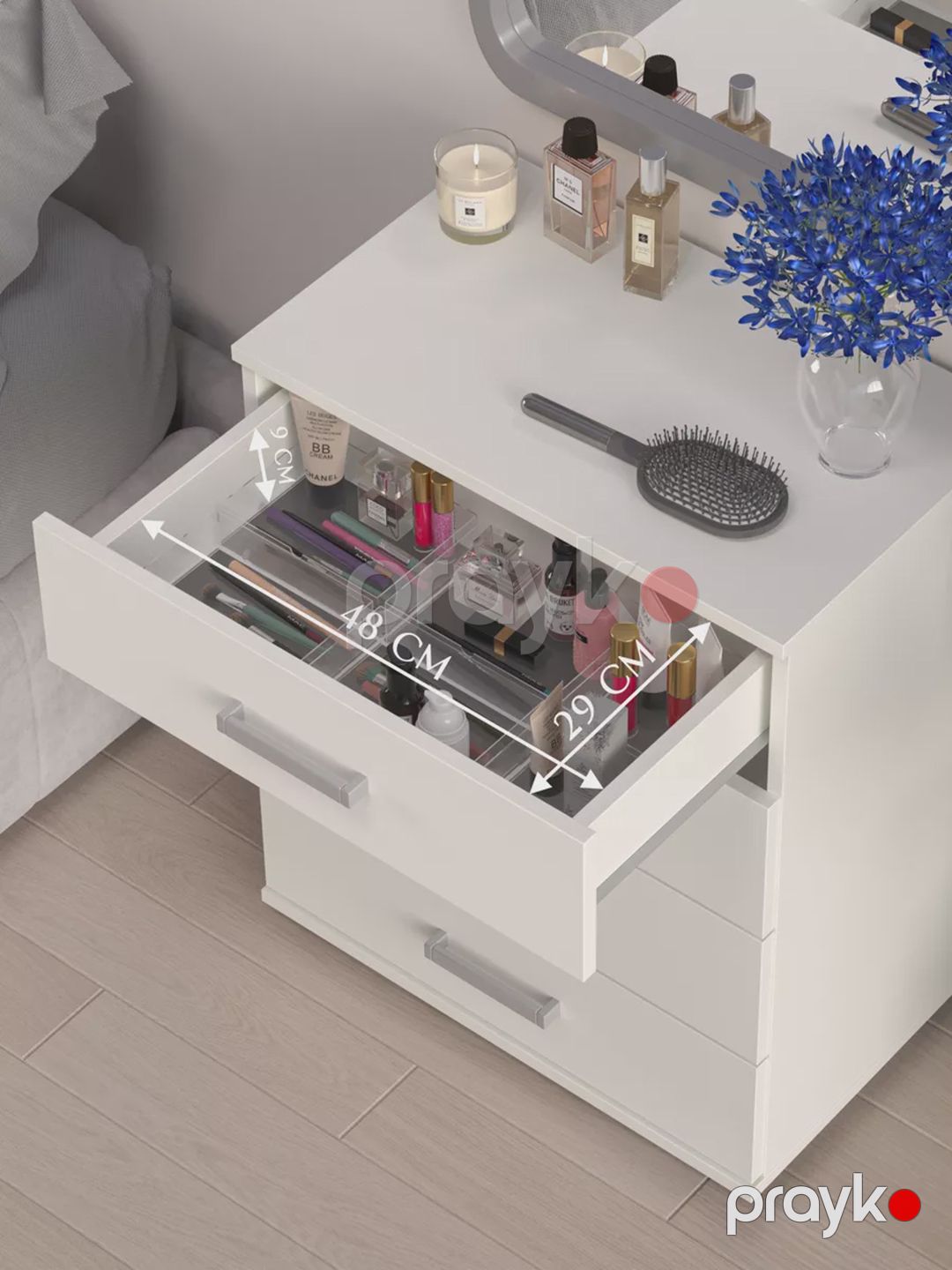Komod Letta 3563_Letta25KomProsWh, ağ, 57х36х70 sm — Mallar, Bakı (3)
