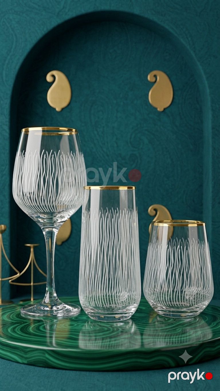 Stəkan dəsti Buta glass, şüşə, şəffaf, 450 ml, 6 əd — Mallar, Bakı (2)