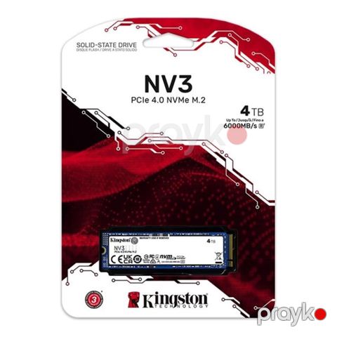 Kingston 4000GB NV3 M.2 PCIe 4.0 SSD (SNV3S/4000G) — Bakı