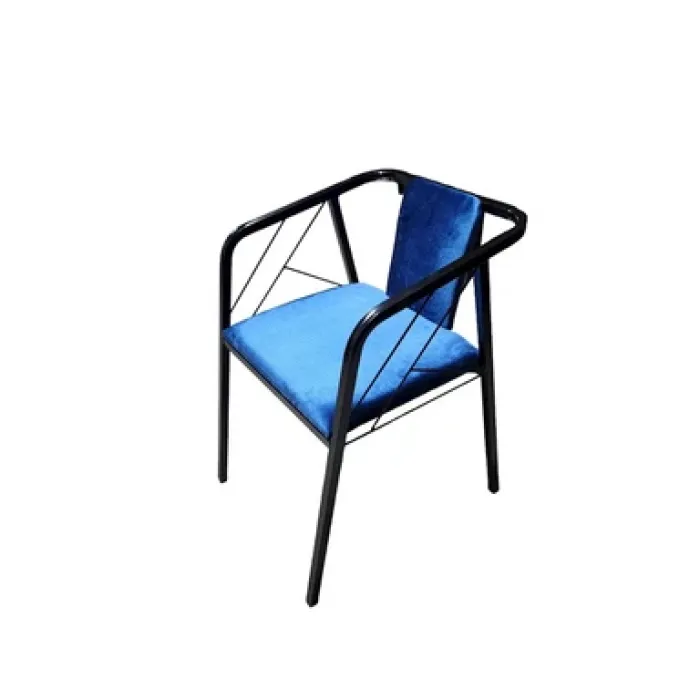 Paslanmaz Polad Stul EFM-0185 – Qara/Mavi (80x45x40 sm) — Bakı