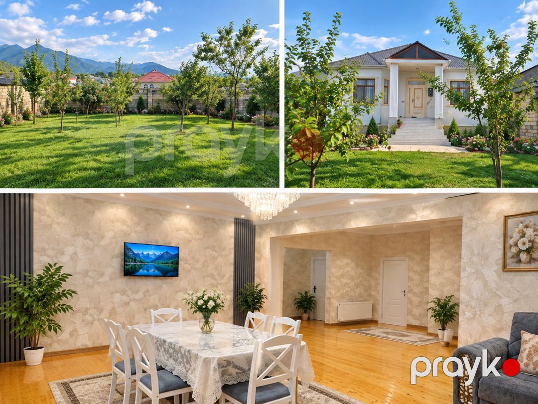 İcarəyə verilir 4 otaqlı həyət evi/bağ evi 200 m² — Ev, villa, Qəbələ (11)