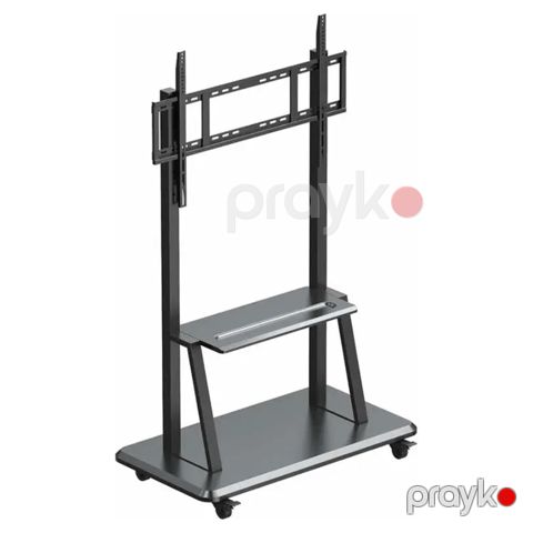 Mobile cart supports up to 86″ displays with manual height adjustment(OS-Mobile-Cart) — Bakı