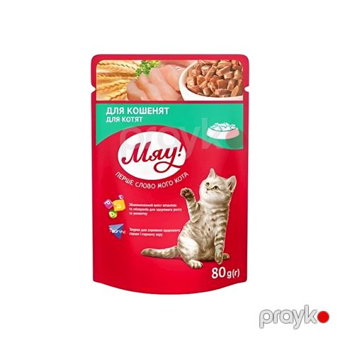 Nəm yem "Мяу pişik balaları üçün, 80 q — Bakı