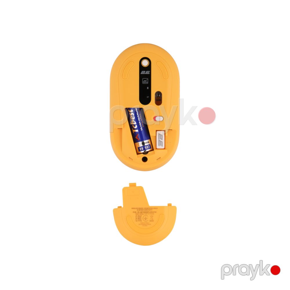 2E Mouse MF300 Flora:poppy Silent WL BT, Yellow (2E-MF300WFLORAYW) — Periferik cihazlar, Bakı (2)