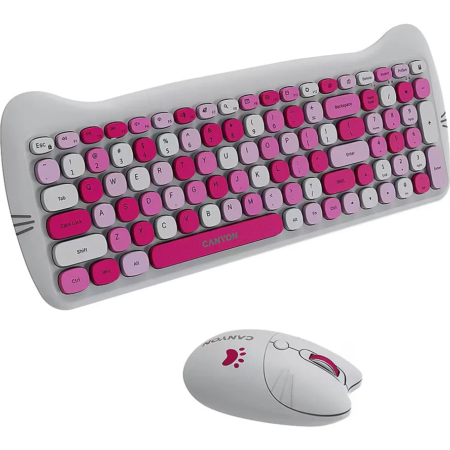 Klaviatura Canyon HSET-W6 Pink (CNS-HSETW6PK) — Mallar, Bakı (3)