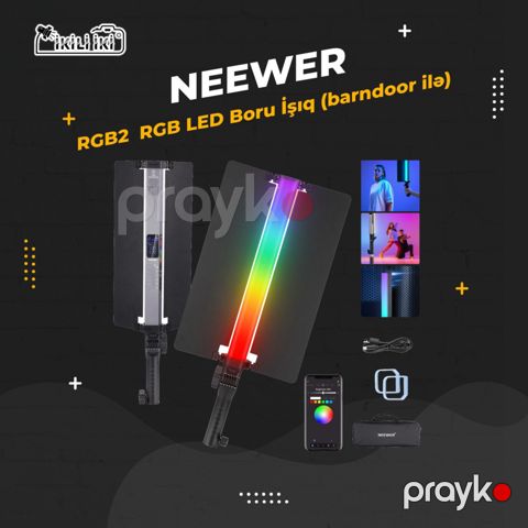 Neewer RGB2 RGB LED boru işıq (barndoor ilə) — Bakı