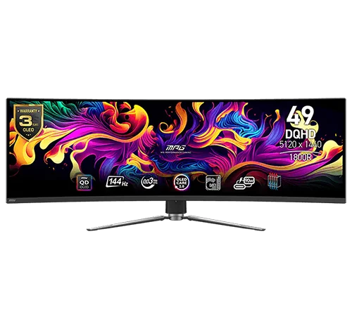 MSI MPG 491CQP 49-inch Dqhd 144 Hz OLED Gaming Monitor — Bakı