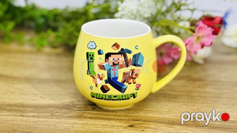 Fincan No brand 200 ml Keramika Sarı Dairə Minecraft Temalı — Bakı