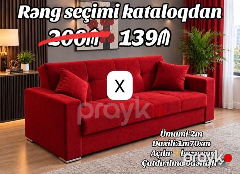 Qonaq otağı üçün rahat və funksional divan. - Rəng seçimi kataloqdan — Bakı